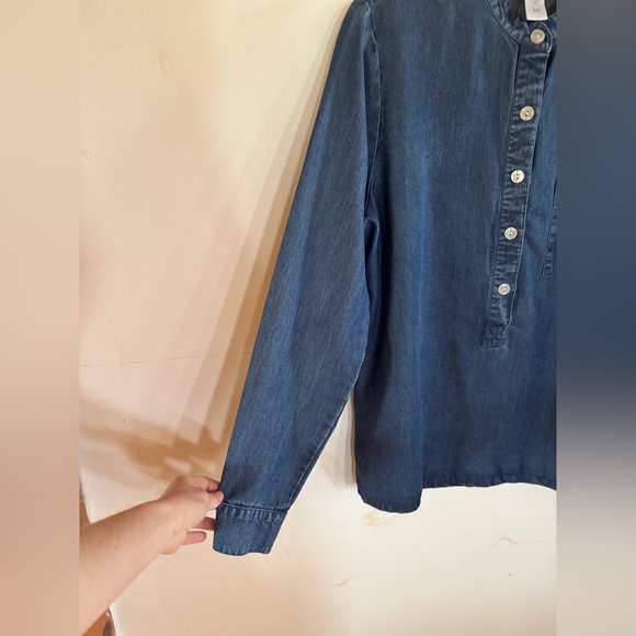 Coldwater Creek women’s M shirt lagenlook minimalist classic romantic prairie - Picture 4 of 9